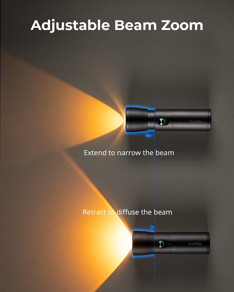SMALLRIG RGB LED Photography Flashlight, 7500mAh Aluminum Alloy Patterned Ambient Light, 4 Color Fill Light with 20 Patterned Light Filters, Perfect for Photo, Content Creation Accessories RF10C 4634 - Image 5
